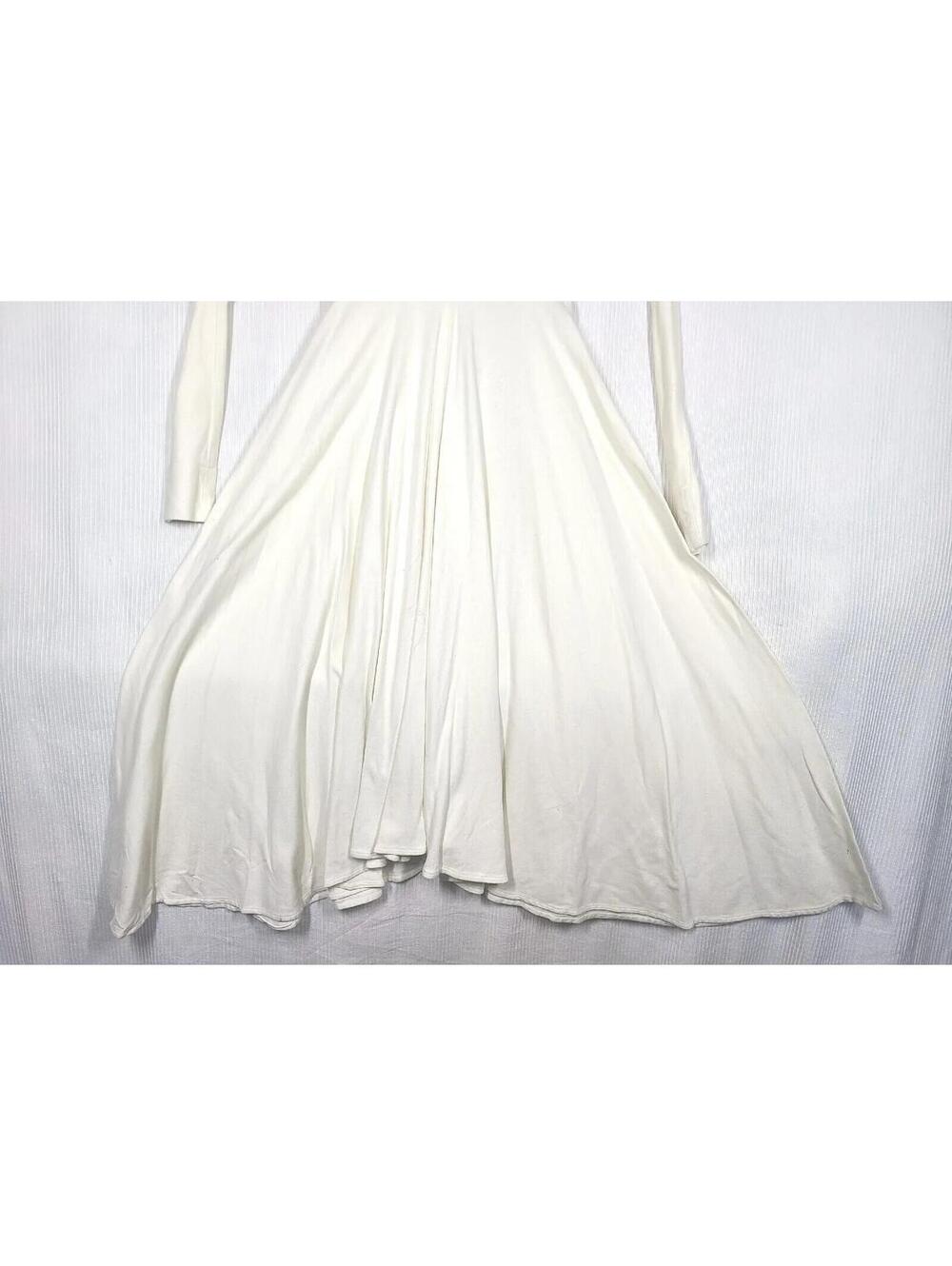 Vtg 70s OMO Norma Kamali Knit Dress XLong Sleeve Wrap Circle Skirt Early Rare - Picture 12 of 13
